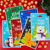 image:imageJOYIN 72 PCS Christmas Plastic Goodies Bags with Handles Xmas Shopping Goody Gift Bags for Present Wrapping Party Decoration Supplies Festive Parties Favor Holiday Treats 11 x 16Blue Green Red