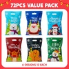 image:imageJOYIN 72 PCS Christmas Plastic Goodies Bags with Handles Xmas Shopping Goody Gift Bags for Present Wrapping Party Decoration Supplies Festive Parties Favor Holiday Treats 11 x 16Blue Green Red