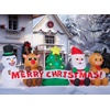 image:imageJOYIN 8 FT Long Christmas Inflatable Decoration Four Xmas Characters and Christmas Tree Blow Up Inflatables Decor with Buildin LEDs for Xmas Party