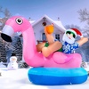 image:imageJOYIN 8 FT Long Christmas Inflatable Santa on Flamingo Outdoor Decoration Christmas Blow Ups Santa Inflatable Yard Decorations with Buildin LEDs for Xmas Decor Yard Outdoor Garden Lawn Decor