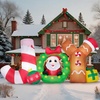 image:imageJOYIN Christmas Inflatable Decoration Blow Up Joy with Santa with Buildin LEDs for Xmas Party Outdoor Decor Christmas Inflatable Decoration for Outdoor Yard Garden Lawn Xmas Decor