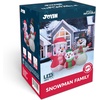 image:imageJOYIN Christmas Inflatables Snowman Family Outdoor Decorations Xmas Inflatable Snowman Family with Buildin LEDs Blow Up Yard Christmas Decoration for Xmas Party Outdoor Yard Garden Lawn Decor