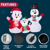 image:imageJOYIN Christmas Inflatables Snowman Family Outdoor Decorations Xmas Inflatable Snowman Family with Buildin LEDs Blow Up Yard Christmas Decoration for Xmas Party Outdoor Yard Garden Lawn Decor