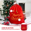 image:imageJOYIN Christmas Large Gift Bags 31 x 27 with Cord Drawstring Red Santa Sack for Indoor Xmas Give Decoration Large Velvet Santa Claus Bag Costume for present Dcor Giant Presents Gifts Wrap