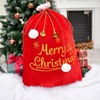 image:imageJOYIN Christmas Large Gift Bags 31 x 27 with Cord Drawstring Red Santa Sack for Indoor Xmas Give Decoration Large Velvet Santa Claus Bag Costume for present Dcor Giant Presents Gifts Wrap