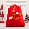 image:imageJOYIN Christmas Large Gift Bags 31 x 27 with Cord Drawstring Red Santa Sack for Indoor Xmas Give Decoration Large Velvet Santa Claus Bag Costume for present Dcor Giant Presents Gifts Wrap