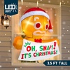 image:imageJoiedomi 35 FT Christmas Inflatable Gingerbread Man with Oh Snap Banner Broke Out from Window Blow Up Xmas Outdoor Decoration with Buildin LED for Window Decor Party Yard Garden Lawn DecorGingerbread with Banner