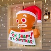 image:imageJoiedomi 35 FT Christmas Inflatable Gingerbread Man with Oh Snap Banner Broke Out from Window Blow Up Xmas Outdoor Decoration with Buildin LED for Window Decor Party Yard Garden Lawn DecorGingerbread with Banner