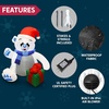 image:imageJoiedomi 4 ft Christmas Inflatable Polar Bear with Gift Decoration Blow Up Polar Bear with Buildin LEDs for Xmas Yard Decoration Holiday Indoor Outdoor Garden Lawn Party Favor Holiday Supplies Dcor
