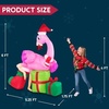 image:imageJoiedomi 6 FT Christmas Flamingo with Gift Box Inflatable Decorations with Buildin LEDs Blow Up Elegant Flamingo Inflatables for Xmas Party Indoor Outdoor Yard Garden Lawn Dcor Holiday SeasonFlamingo with Gift Box