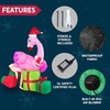 image:imageJoiedomi 6 FT Christmas Flamingo with Gift Box Inflatable Decorations with Buildin LEDs Blow Up Elegant Flamingo Inflatables for Xmas Party Indoor Outdoor Yard Garden Lawn Dcor Holiday SeasonFlamingo with Gift Box