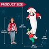 image:imageJoiedomi 6 FT Christmas Inflatables Outdoor Decorations Inflatable Hanging Elf Dragging Santa Beard with LEDs Blow Up Santa with Falling Elf for Xmas Decor Yard Outside Garden Holiday Party Decor