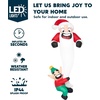 image:imageJoiedomi 6 FT Christmas Inflatables Outdoor Decorations Inflatable Hanging Elf Dragging Santa Beard with LEDs Blow Up Santa with Falling Elf for Xmas Decor Yard Outside Garden Holiday Party Decor