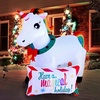 image:imageJoiedomi 6 FT Long Christmas Inflatable Magical Unicorn with Buildin LEDs Blow Up Inflatables for Christmas Party Indoor Outdoor Yard Garden Lawn Winter Decorations