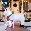 image:imageJoiedomi 6 FT Long Christmas Inflatable Magical Unicorn with Buildin LEDs Blow Up Inflatables for Christmas Party Indoor Outdoor Yard Garden Lawn Winter Decorations