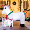 image:imageJoiedomi 6 FT Long Christmas Inflatable Magical Unicorn with Buildin LEDs Blow Up Inflatables for Christmas Party Indoor Outdoor Yard Garden Lawn Winter Decorations
