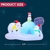 image:imageJoiedomi 6 FT Long Christmas Inflatable North Pole with Buildin LEDs Blow Up Inflatable Polar Bears amp Penguin for Xmas Party Indoor Outdoor Yard Garden Lawn Dcor Holiday Season DecorationsPolar Bear