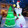 image:imageJoiedomi 6 FT Long Christmas Inflatable North Pole with Buildin LEDs Blow Up Inflatable Polar Bears amp Penguin for Xmas Party Indoor Outdoor Yard Garden Lawn Dcor Holiday Season DecorationsBear with Tree