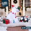image:imageJoiedomi 6 FT Long Christmas Inflatable North Pole with Buildin LEDs Blow Up Inflatable Polar Bears amp Penguin for Xmas Party Indoor Outdoor Yard Garden Lawn Dcor Holiday Season DecorationsGift Bear