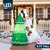 image:imageJoiedomi 6 FT Long Christmas Inflatable North Pole with Buildin LEDs Blow Up Inflatable Polar Bears amp Penguin for Xmas Party Indoor Outdoor Yard Garden Lawn Dcor Holiday Season DecorationsBear with Tree
