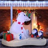 image:imageJoiedomi 6 FT Long Christmas Inflatable North Pole with Buildin LEDs Blow Up Inflatable Polar Bears amp Penguin for Xmas Party Indoor Outdoor Yard Garden Lawn Dcor Holiday Season DecorationsGift Bear