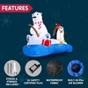 image:imageJoiedomi 6 FT Long Christmas Inflatable North Pole with Buildin LEDs Blow Up Inflatable Polar Bears amp Penguin for Xmas Party Indoor Outdoor Yard Garden Lawn Dcor Holiday Season DecorationsHappy Bear