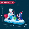 image:imageJoiedomi 6 FT Long Christmas Inflatable North Pole with Buildin LEDs Blow Up Inflatable Polar Bears amp Penguin for Xmas Party Indoor Outdoor Yard Garden Lawn Dcor Holiday Season DecorationsFishing Bear