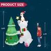 image:imageJoiedomi 6 FT Long Christmas Inflatable North Pole with Buildin LEDs Blow Up Inflatable Polar Bears amp Penguin for Xmas Party Indoor Outdoor Yard Garden Lawn Dcor Holiday Season DecorationsBear with Tree
