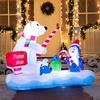 image:imageJoiedomi 6 FT Long Christmas Inflatable North Pole with Buildin LEDs Blow Up Inflatable Polar Bears amp Penguin for Xmas Party Indoor Outdoor Yard Garden Lawn Dcor Holiday Season DecorationsFishing Bear