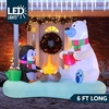 image:imageJoiedomi 6 FT Long Christmas Inflatable North Pole with Buildin LEDs Blow Up Inflatable Polar Bears amp Penguin for Xmas Party Indoor Outdoor Yard Garden Lawn Dcor Holiday Season DecorationsFire Bear