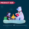 image:imageJoiedomi 6 FT Long Christmas Inflatable North Pole with Buildin LEDs Blow Up Inflatable Polar Bears amp Penguin for Xmas Party Indoor Outdoor Yard Garden Lawn Dcor Holiday Season DecorationsFire Bear