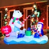 image:imageJoiedomi 6 FT Long Christmas Inflatable North Pole with Buildin LEDs Blow Up Inflatable Polar Bears amp Penguin for Xmas Party Indoor Outdoor Yard Garden Lawn Dcor Holiday Season DecorationsFishing Bear