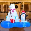 image:imageJoiedomi 6 FT Long Christmas Inflatable North Pole with Buildin LEDs Blow Up Inflatable Polar Bears amp Penguin for Xmas Party Indoor Outdoor Yard Garden Lawn Dcor Holiday Season DecorationsHappy Bear