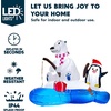 image:imageJoiedomi 6 FT Long Christmas Inflatable North Pole with Buildin LEDs Blow Up Inflatable Polar Bears amp Penguin for Xmas Party Indoor Outdoor Yard Garden Lawn Dcor Holiday Season DecorationsHappy Bear