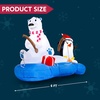 image:imageJoiedomi 6 FT Long Christmas Inflatable North Pole with Buildin LEDs Blow Up Inflatable Polar Bears amp Penguin for Xmas Party Indoor Outdoor Yard Garden Lawn Dcor Holiday Season DecorationsHappy Bear
