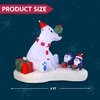 image:imageJoiedomi 6 FT Long Christmas Inflatable North Pole with Buildin LEDs Blow Up Inflatable Polar Bears amp Penguin for Xmas Party Indoor Outdoor Yard Garden Lawn Dcor Holiday Season DecorationsGift Bear