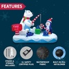 image:imageJoiedomi 6 FT Long Christmas Inflatable North Pole with Buildin LEDs Blow Up Inflatable Polar Bears amp Penguin for Xmas Party Indoor Outdoor Yard Garden Lawn Dcor Holiday Season DecorationsFishing Bear
