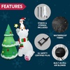image:imageJoiedomi 6 FT Long Christmas Inflatable North Pole with Buildin LEDs Blow Up Inflatable Polar Bears amp Penguin for Xmas Party Indoor Outdoor Yard Garden Lawn Dcor Holiday Season DecorationsBear with Tree