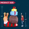 image:imageJoiedomi 6 FT Tall Christmas Inflatable Cute Snail with a Stack of Gifts Christmas Inflatable Outdoor Decoration with LEDs Blow Up for Xmas Outside Party Yard Garden Lawn Winter Dcor