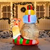 image:imageJoiedomi 6 FT Tall Christmas Inflatable Cute Snail with a Stack of Gifts Christmas Inflatable Outdoor Decoration with LEDs Blow Up for Xmas Outside Party Yard Garden Lawn Winter Dcor