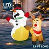 image:imageJoiedomi 66 FT Long Christmas Inflatable Decoration Reindeer Peeing on Snowman Blow Up Christmas Inflatables Outdoor Decorations with Buildin LEDs for Xmas Party Outdoor Indoor Yard Garden Dcor
