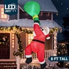 image:imageJoiedomi 8 FT Tall Christmas Inflatable Falling Santa with Gift Bag Blow Up Christmas Hanging Santa Inflatables Outdoor Decoration with Buildin LEDs for Xmas Party Outdoor Indoor Yard Garden Decor