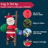 image:imageJoiedomi 8 FT Tall Christmas Santa Climbing Stairs Inflatable Decoration Inflatable Hanging Santa with Buildin LED Xmas Blow Up Outdoor Decoration for Party Indoor Outdoor Yard Garden Lawn Dcor