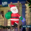 image:imageJoiedomi 8 FT Tall Christmas Santa Climbing Stairs Inflatable Decoration Inflatable Hanging Santa with Buildin LED Xmas Blow Up Outdoor Decoration for Party Indoor Outdoor Yard Garden Lawn Dcor