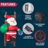 image:imageJoiedomi 8 FT Tall Christmas Santa Climbing Stairs Inflatable Decoration Inflatable Hanging Santa with Buildin LED Xmas Blow Up Outdoor Decoration for Party Indoor Outdoor Yard Garden Lawn Dcor