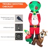 image:imageJoiedomi 8 FT Tall Hanging Christmas Inflatable Outdoor Decoration Christmas Blow Up Santa with Reindeer Elf Inflatable Inflatable Climbing Santa for Christmas Roof Decor Christmas Yard Decor
