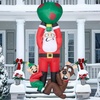 image:imageJoiedomi 8 FT Tall Hanging Christmas Inflatable Outdoor Decoration Christmas Blow Up Santa with Reindeer Elf Inflatable Inflatable Climbing Santa for Christmas Roof Decor Christmas Yard Decor