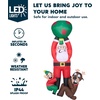 image:imageJoiedomi 8 FT Tall Hanging Christmas Inflatable Outdoor Decoration Christmas Blow Up Santa with Reindeer Elf Inflatable Inflatable Climbing Santa for Christmas Roof Decor Christmas Yard Decor