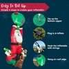 image:imageJoiedomi 8 FT Tall Hanging Christmas Inflatable Outdoor Decoration Christmas Blow Up Santa with Reindeer Elf Inflatable Inflatable Climbing Santa for Christmas Roof Decor Christmas Yard Decor