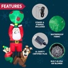 image:imageJoiedomi 8 FT Tall Hanging Christmas Inflatable Outdoor Decoration Christmas Blow Up Santa with Reindeer Elf Inflatable Inflatable Climbing Santa for Christmas Roof Decor Christmas Yard Decor